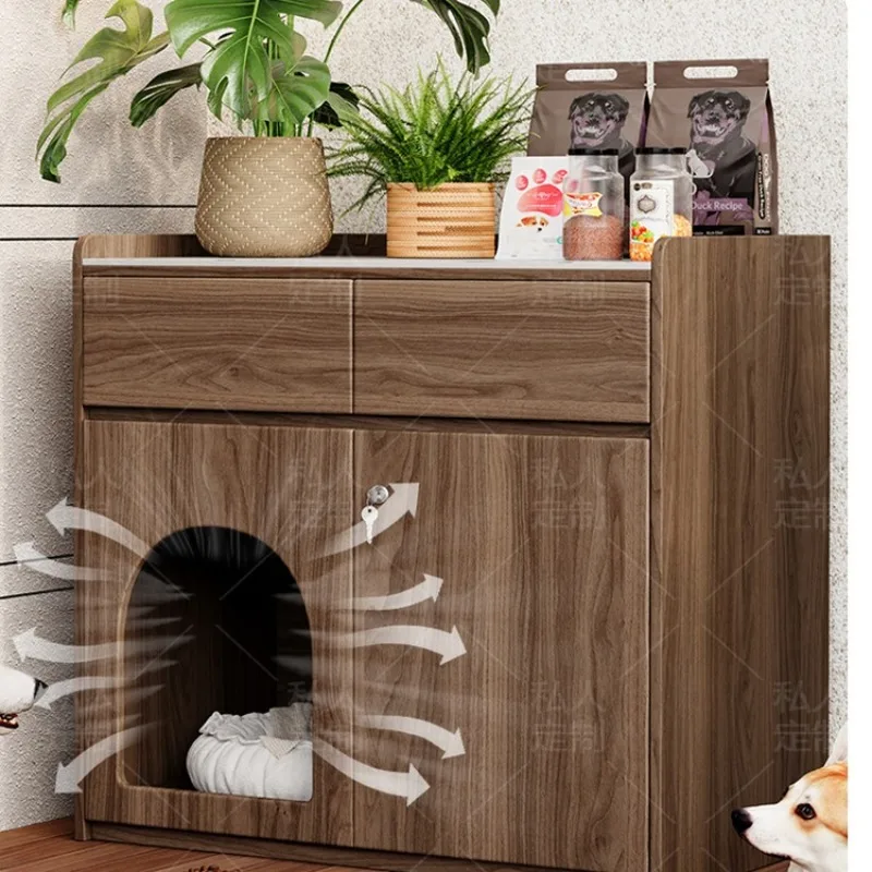 Outdoor all-aluminum alloy pet cabinet, waterproof and sunscreen kennel locker