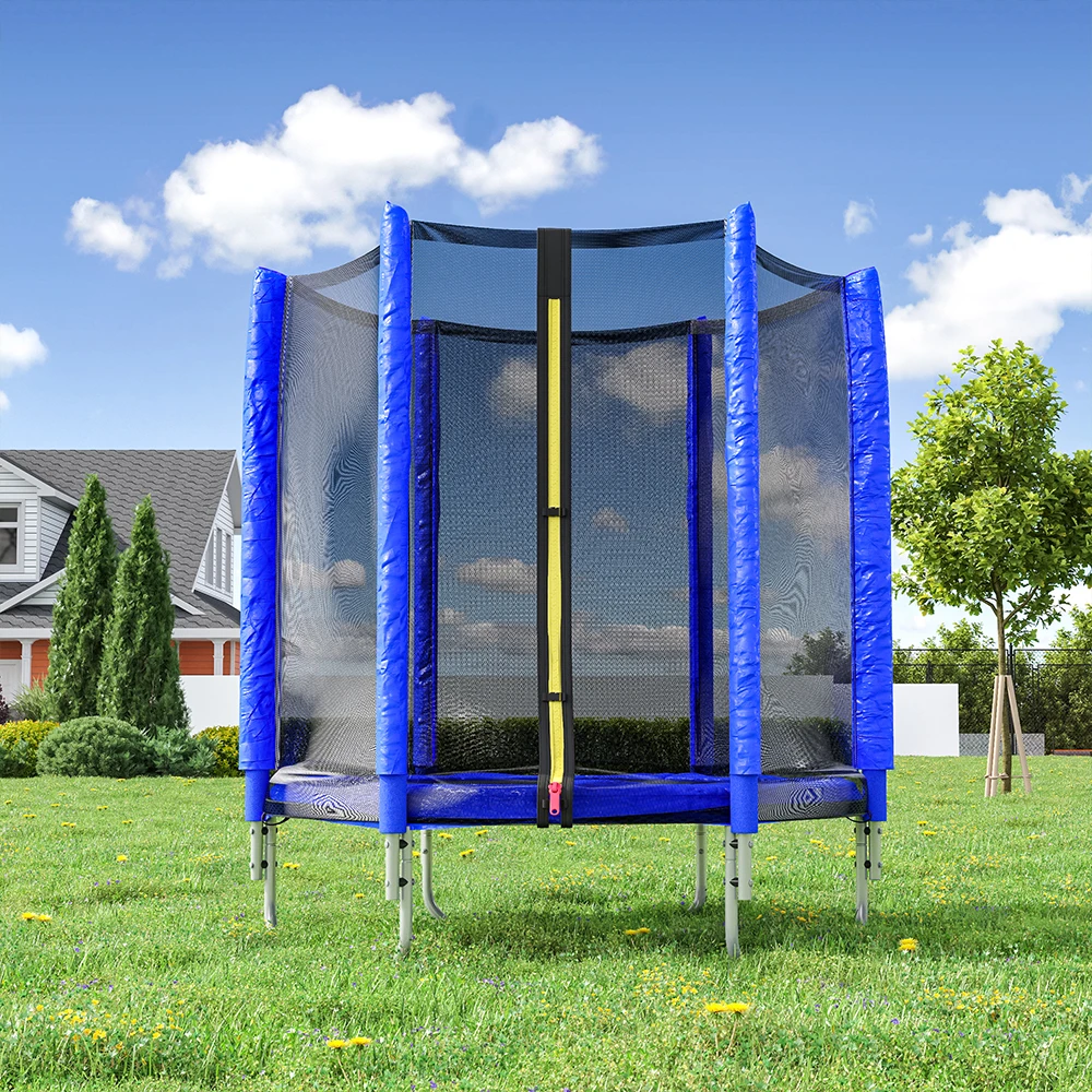 5ft Kids Trampoline with Enclosure Safety Net for Outdoor Playground,Blue