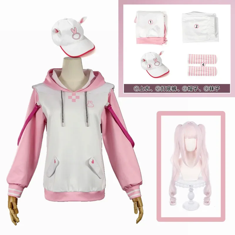 Game Nikke Alice New Cosplay Costume Wig Pink Autumn Jacket Suit For Women Girls Long Sleeve Hooded Jackets Coat Women Hoodies