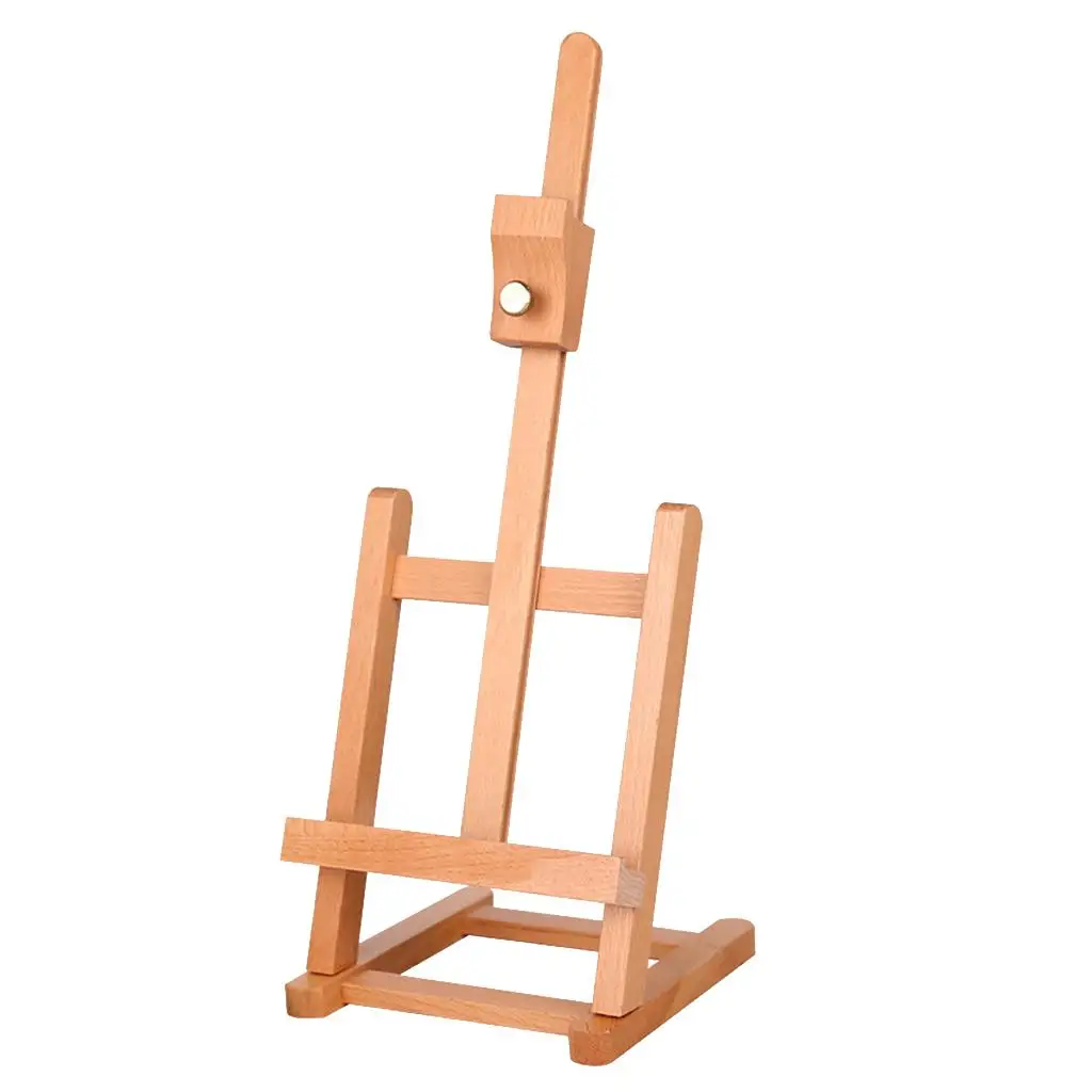 

Tabletop Wooden H- Studio Easel Artists Adjustable Beechwood Painting And