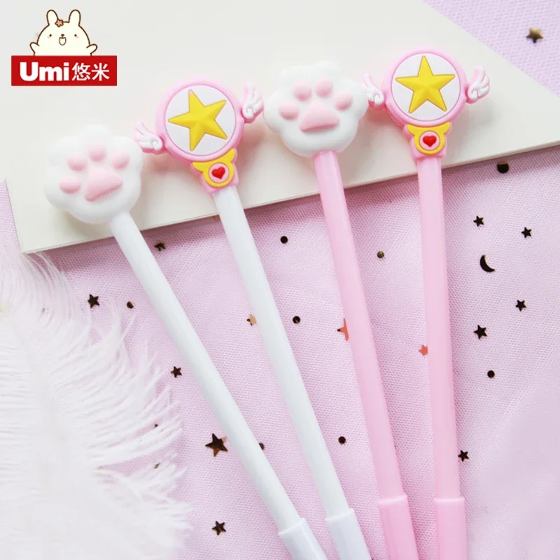 

4PCS UMI Gel Pen Cat Claw Girl 0.5 Gel Pen Signing Pen Small Fresh and Lovely
