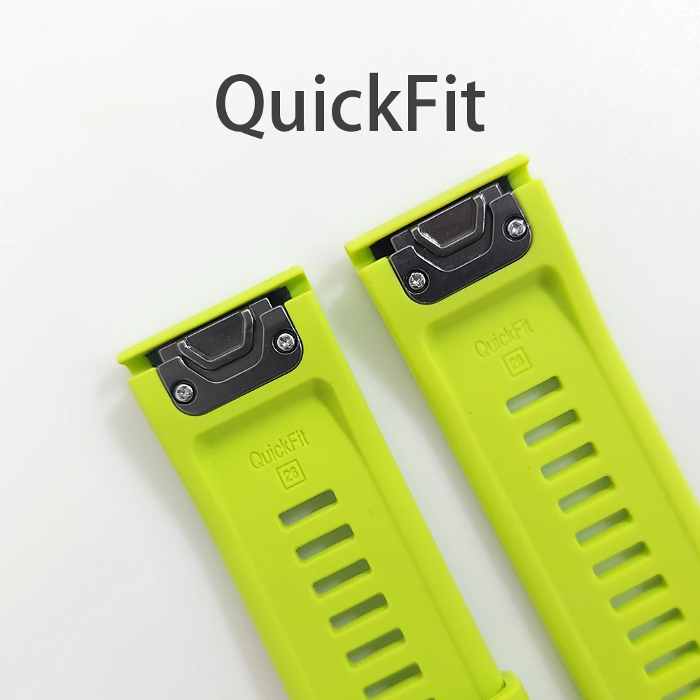 حزام ساعة من السيليكون الناعم للغارمين فينيكس ، حزام QuickFit للغارمين فينيكس 7 ، 7X برو ، 6 ، 6X ، 5 ، 5X Plus ، Epix Pro Gen 2 ، 47 مللي متر ، 51 مللي متر العرض والعرض