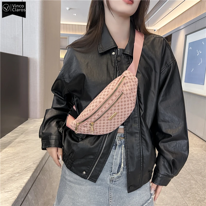 

VC PU Leather Fanny Pack for Women Lightweight Sports Cycling Waist Bag Classics Small Shoulder Bags Women Belt Pouch Phone Bags