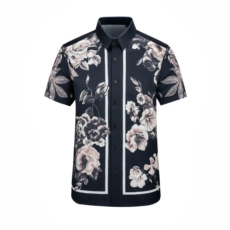 High-end sketch iron tower Arc de Triomphe short-sleeved shirt with a retro and sophisticated style top