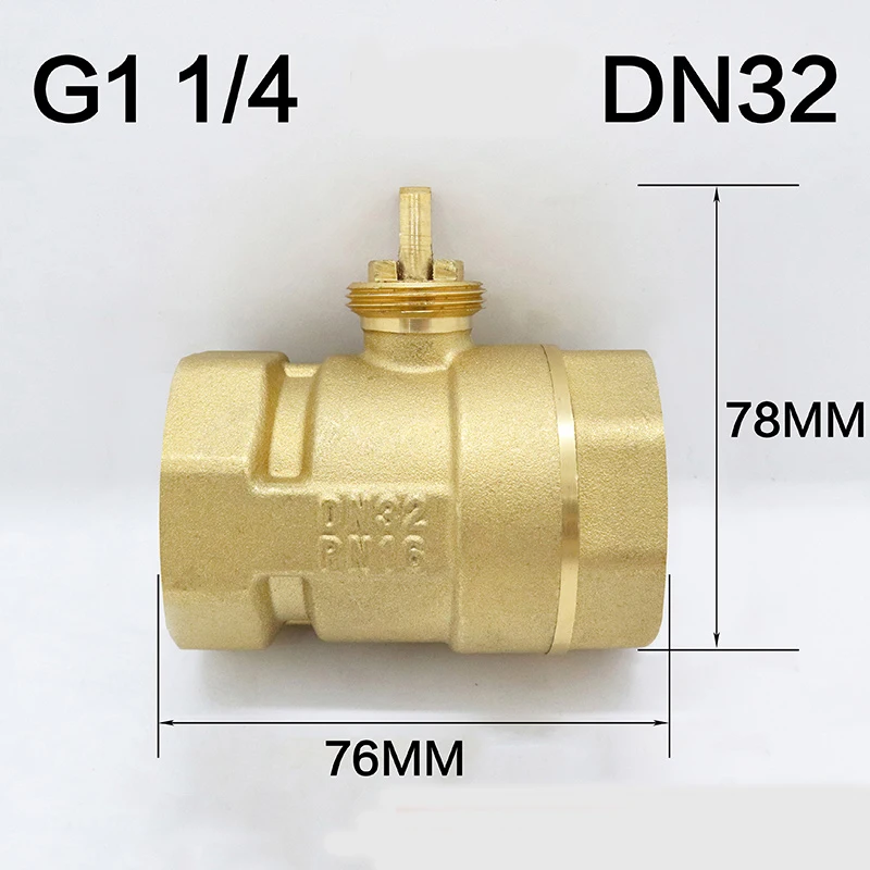 DN50 Brass 2 Way BSP Thread Motorized Ball Valve Body view 6