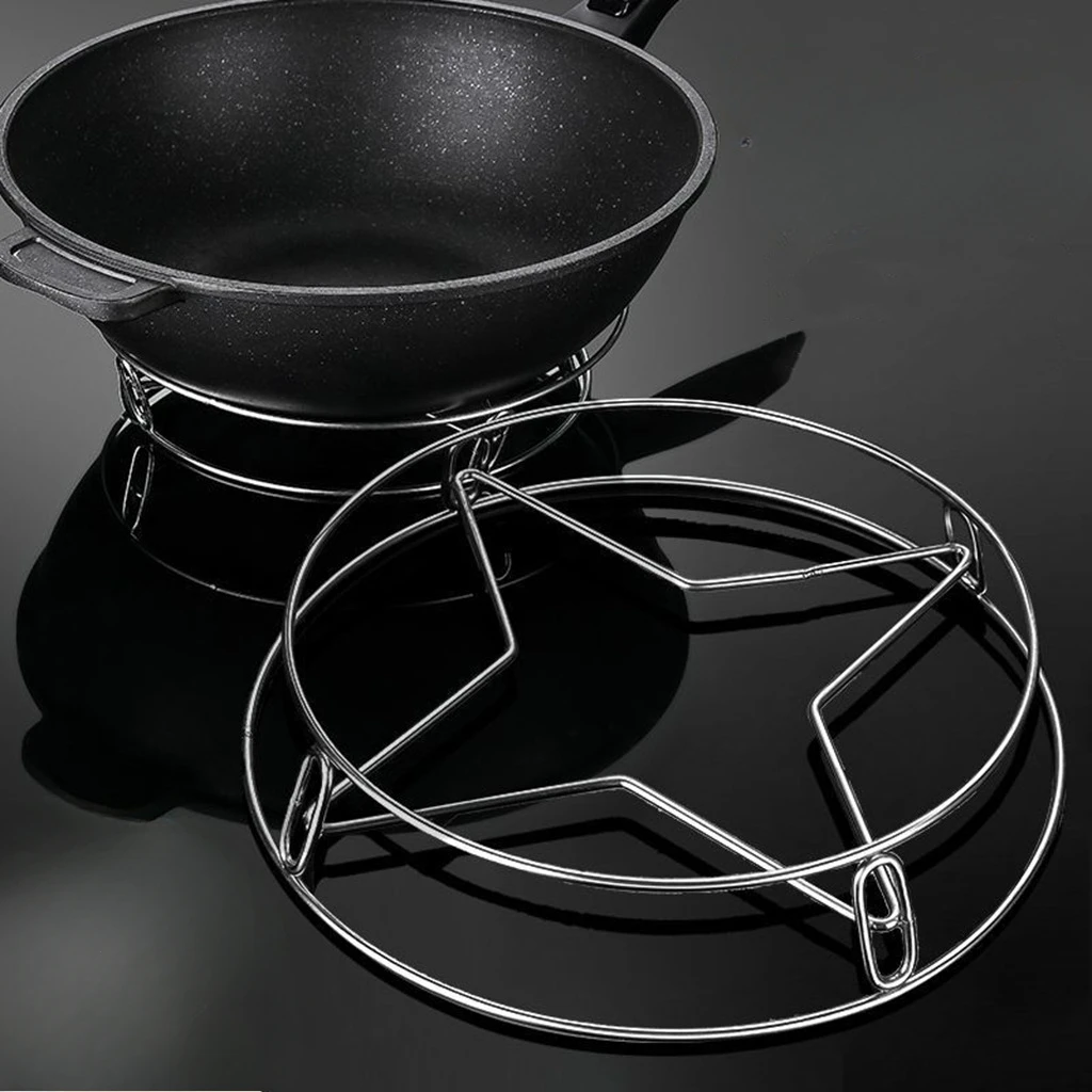 

Round Pot Holde Multi-function Place Durable Firmly Kitchen Accessories Pots and Pan Holder Pot Pad Stainless Steel 2025 New