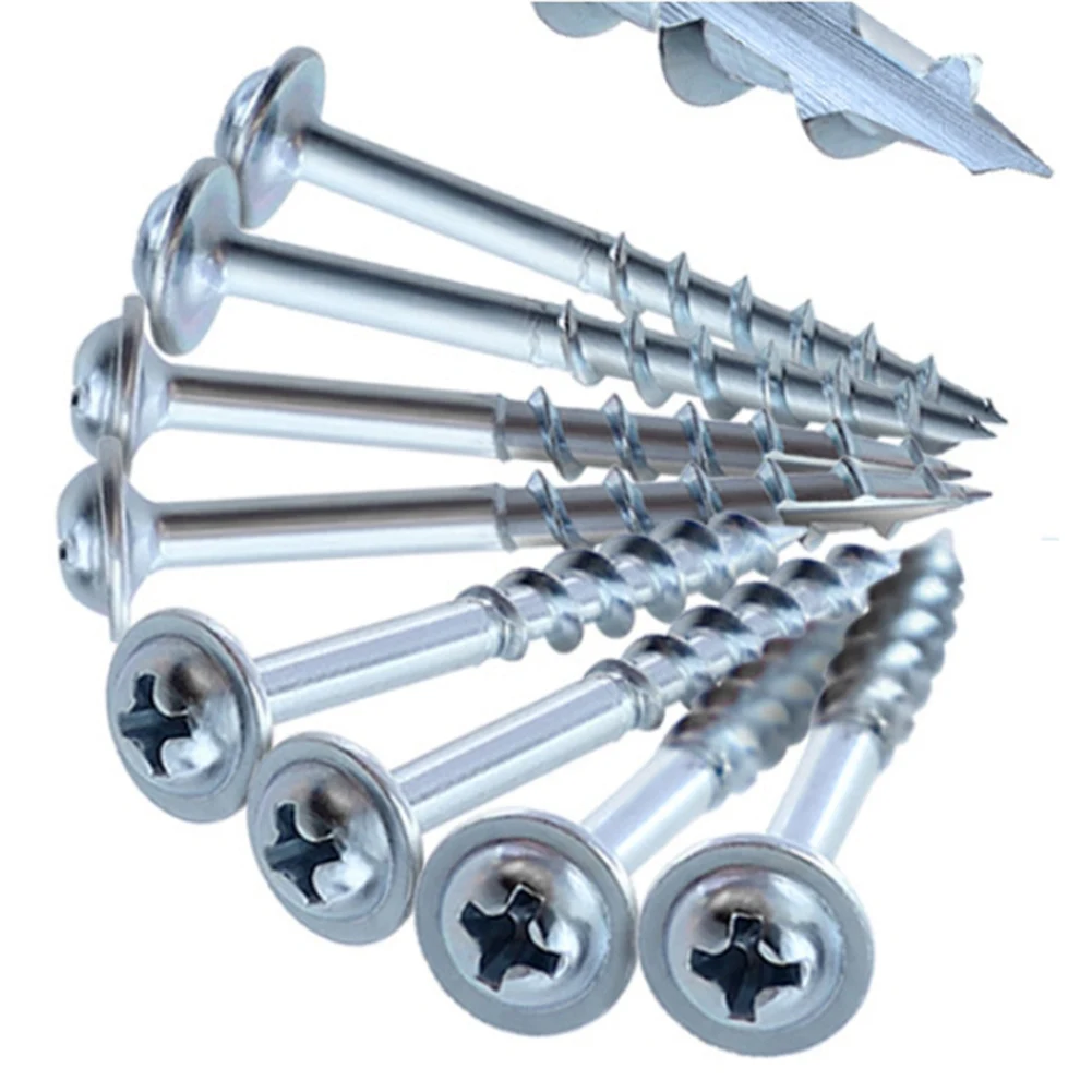 Vis autotaraudeuses pour gabarit de trou de poche, tête de tournevis cruciforme, travail de calcul, 50mm, PH2, 100 pièces