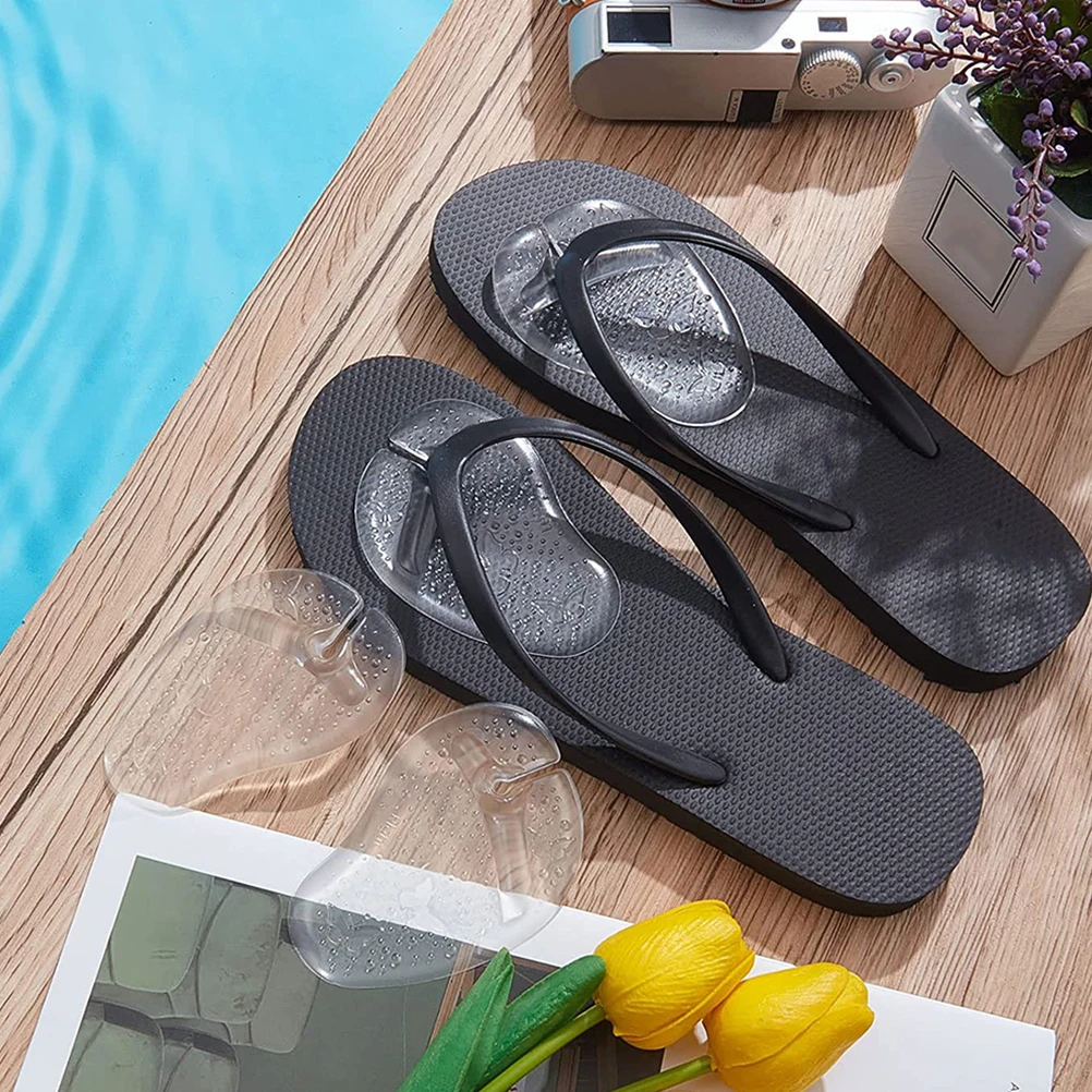 

6pcs 6 Pairs Self-Adhesive Gel Forefoot Pads For Flip-Flops Sandals Toe Protectors Non-Slip Shoe Cushions Gel Insoles Foot Pain