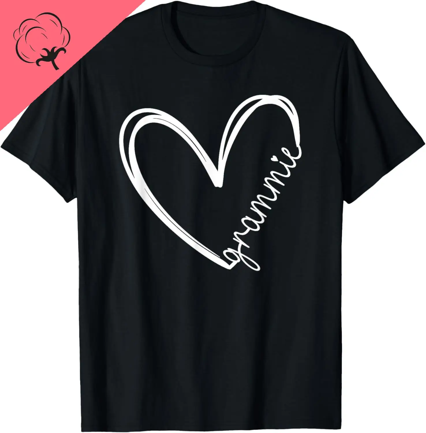 Funny Grammie Heart for Grandma Mother Day Women T-Shirt Print Original Design Gifts T Shirts Camiseta Hombre