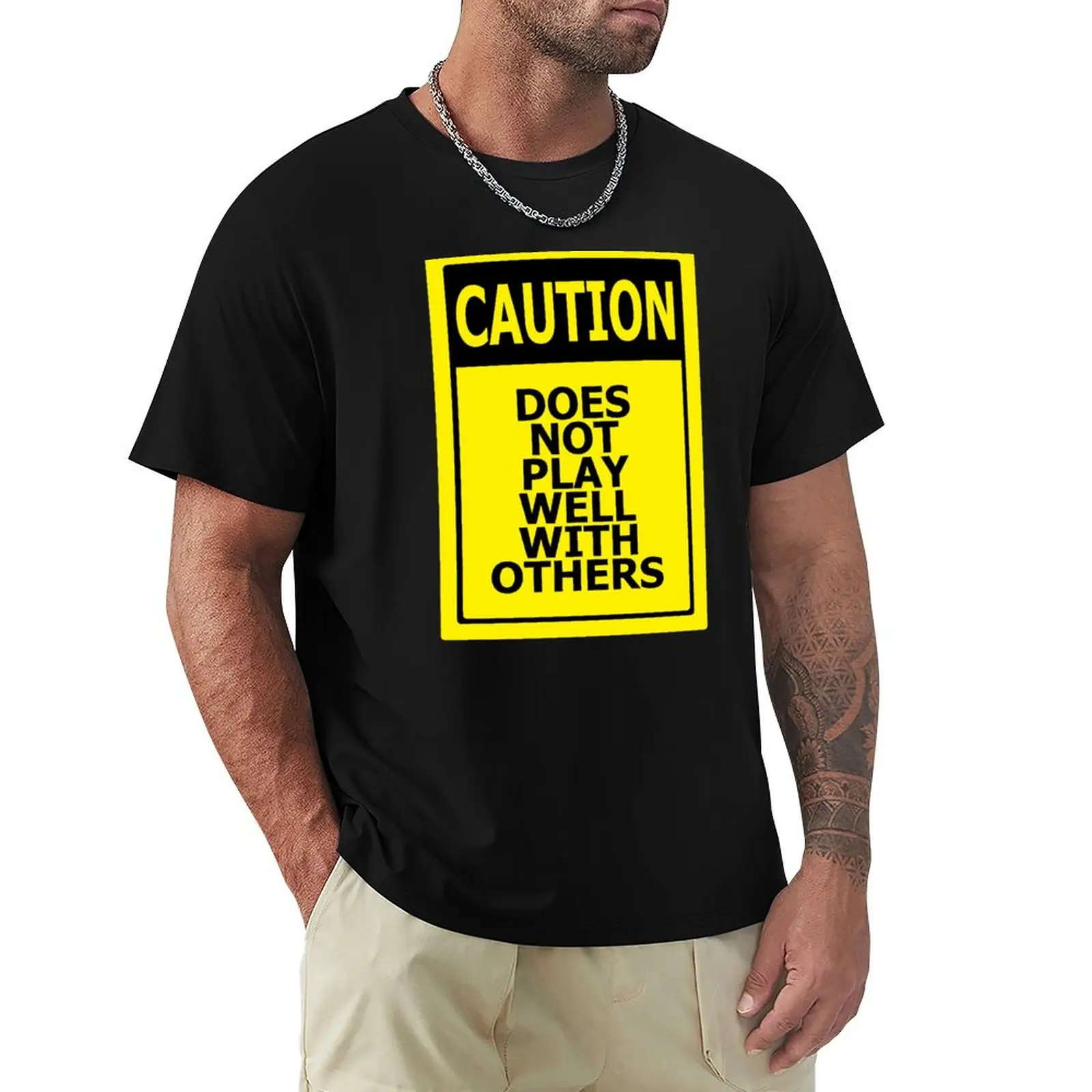 

Does not play well with others T-Shirt Funny t-shirts cute tops heavy weight t shirts for men