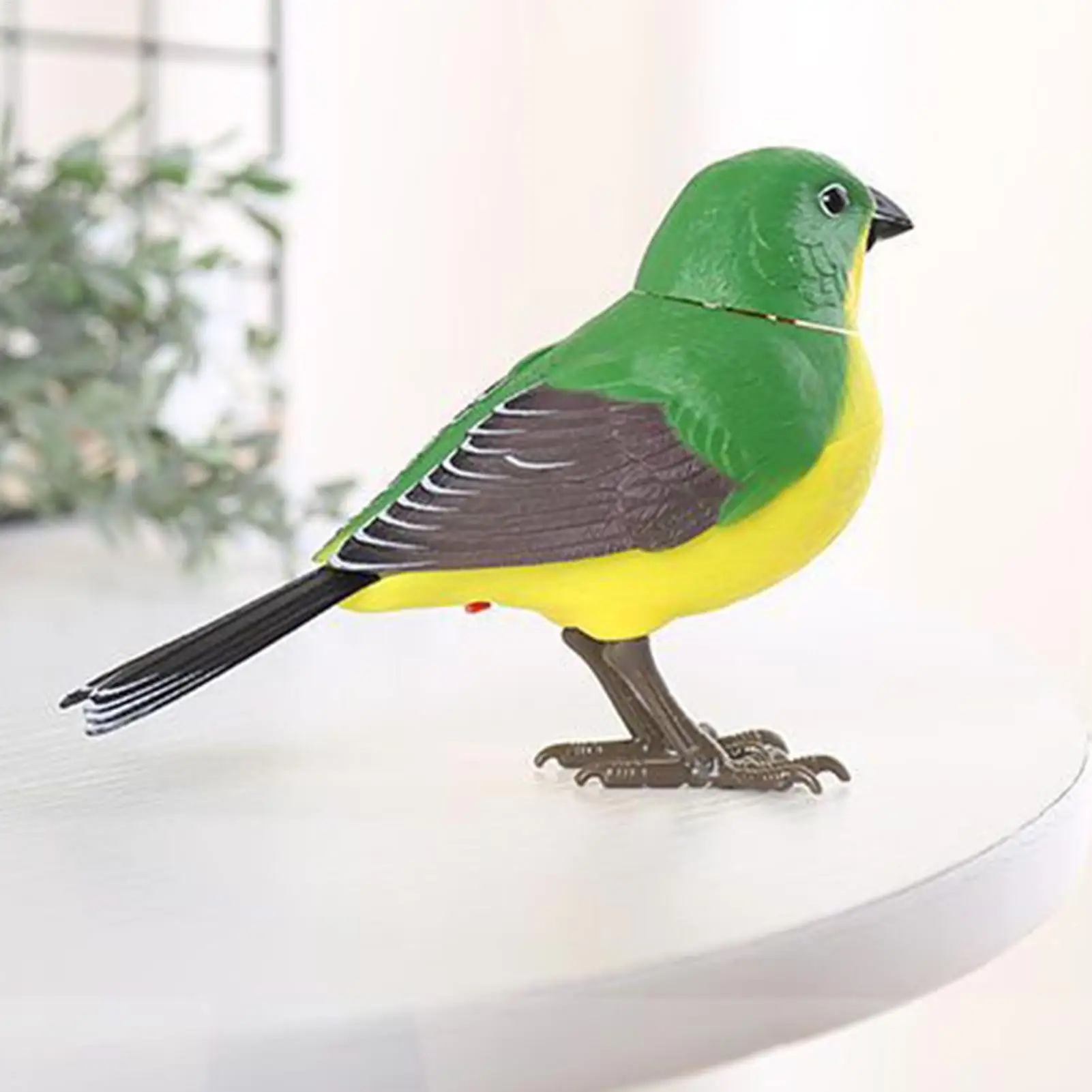 Brinquedo de pássaro para crianças, brinquedo de mesa realista, animal de estimação eletrônico para brincar sensorial, aniversário, decoração de quarto ao ar livre, festa