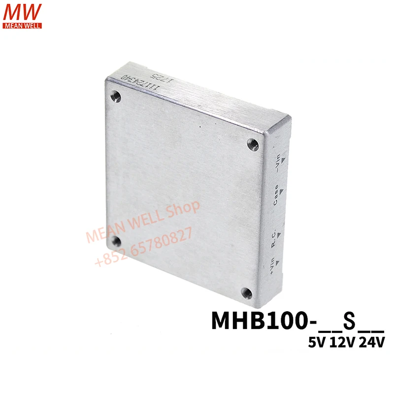 MEAN WELL Switch Power Supply 100W DC-DC Half-Brick Regulated Single Output Converter MHB100-24S05 MHB100-48S05 MHB100-24S12 24