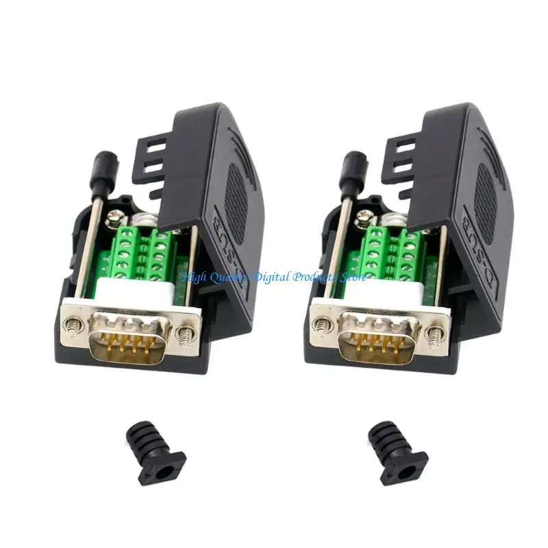 U2JE 2Packs DB9pin Serial Adapters Solderless 9Pin RS232 RS485 Terminal Connectors