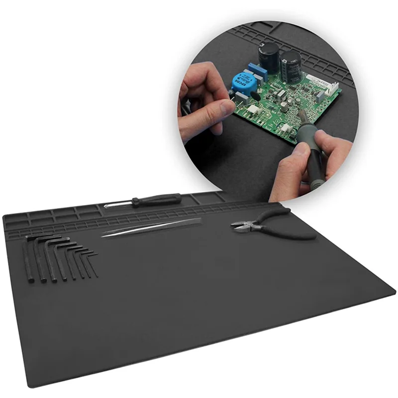 Y50A-2X Silicone Soldering Mat Electronic Repair Mat For Laptop, Watch, Cellphone - Solder Pad Heat Resistant 932 Fahrenheit