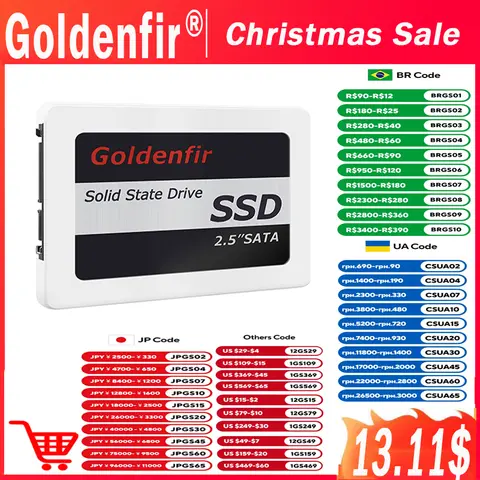 SSD Disks 128GB to 360GB Goldenfir