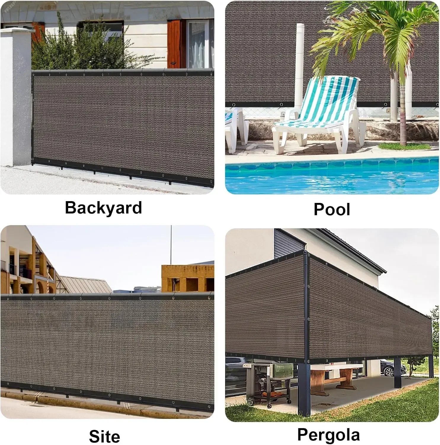 

[Hot Deal, Best Seller!]8'x106' Fence Privacy Screen Outdoor Mesh Fencing Covers Wind Block with Grommets