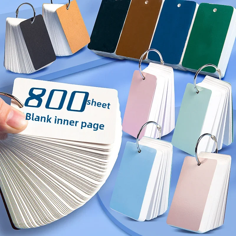 Portable Iron Ring Notebook Blank English Vocabulary Book Student Pocket Memo Pad For Travel Study