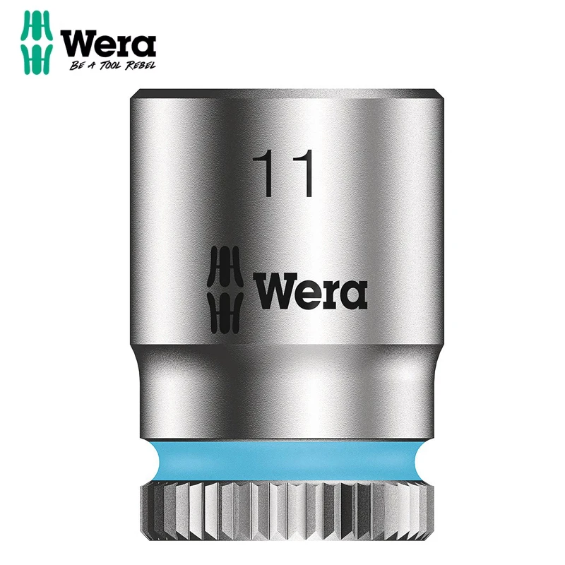 Wera 05003510001   Take It Easy Socket para codificación de color hexagonal externo, accesorios de herramientas antideslizantes de cromo-vanadio
