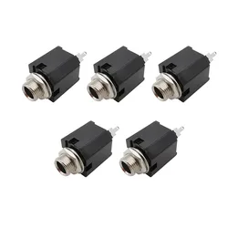 5Pcs/lot PJ-612A 6.35mm 3 Pin Female Socket Audio Microphone Nut Panel Mount Conenctor Adapter