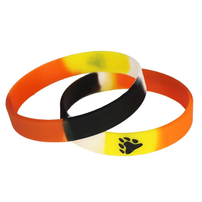 1PC Hot Sale Fashion Color Printed Logo Bear Pride Silicone Wristband Colour Bracelets&Bangles Women Men Gift Jewelry SH092