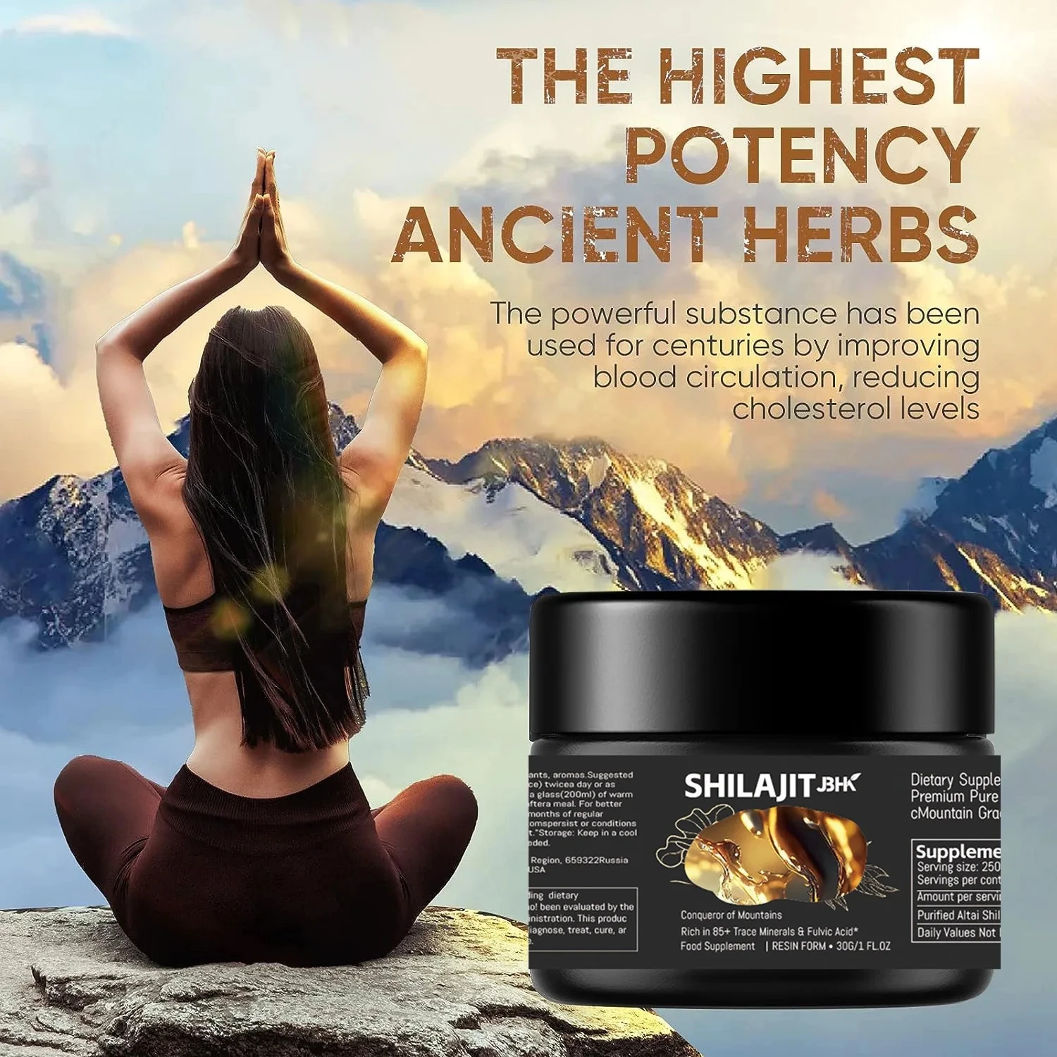 Himalayan 100% Pure Shilajit with Fulvic Acid & 85+ Trace Minerals Complex for Energy With Spoon 30g Resin