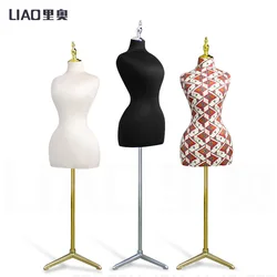 velvet fabric large-size big chest half body Mannequin for women's clothing Window Display Stand Commercial Model Props