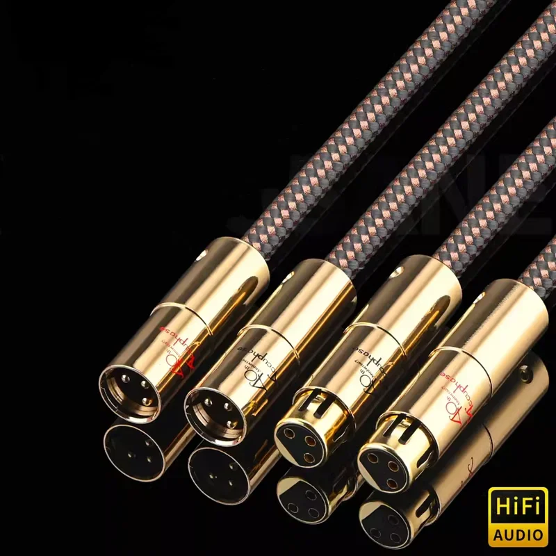 1pair Accuphase XLR Cable 40th Anniversary Edition XLR Balanced Cable OFC Silver Plated HiFi Amplifier Speaker Microphone Cables