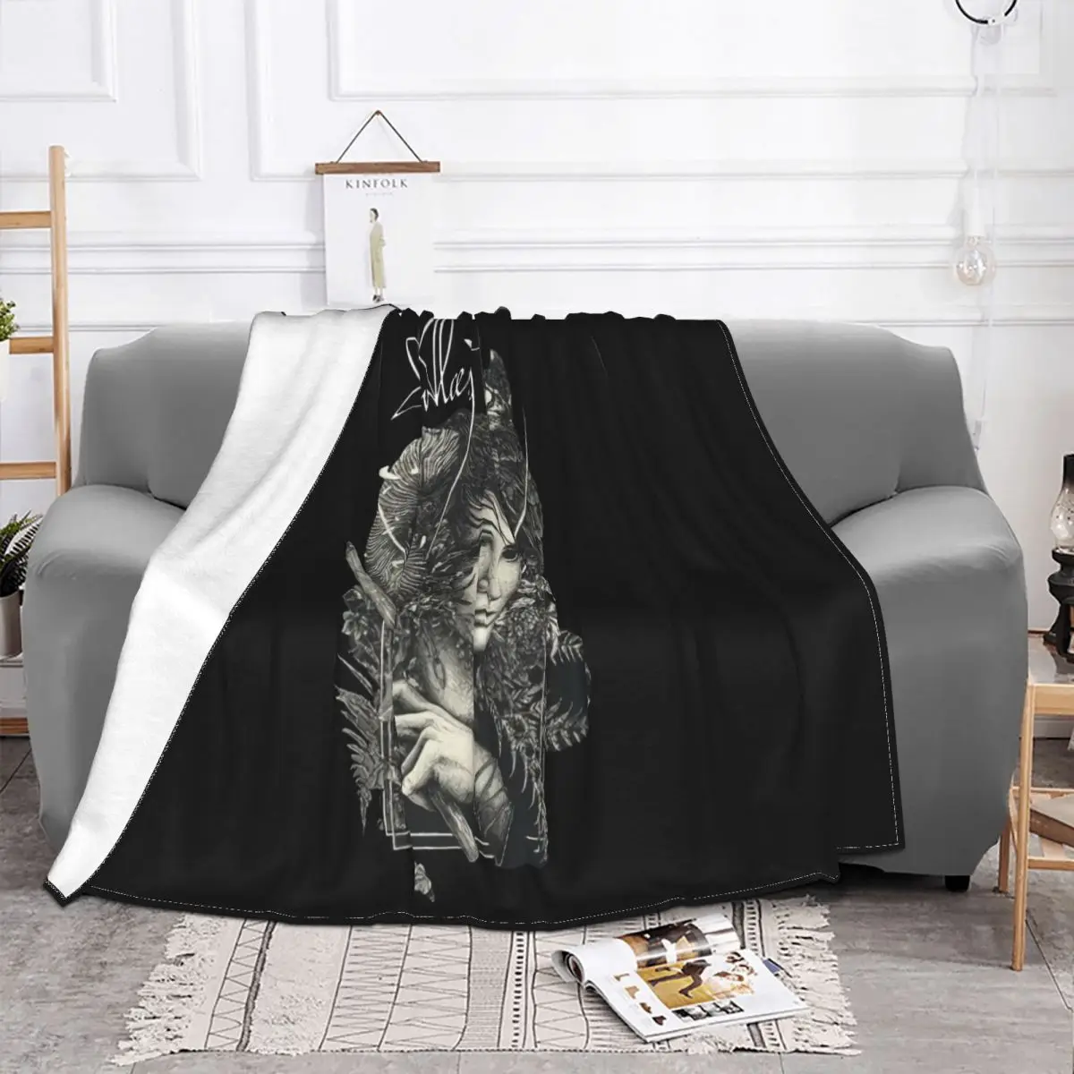 Alcest Faun Official Amesouers Les Discrets Katatonia Popular Style Punk Trend Mens Unisex Throw Blanket