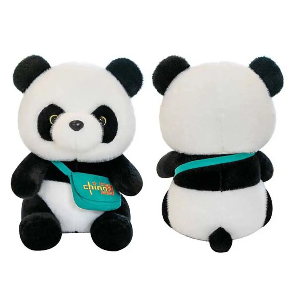 Panda de peluche de animales con mochila, decoración del hogar, almohada de felpa, juguete de peluche, muñeco de peluche de Panda, juguete de peluche