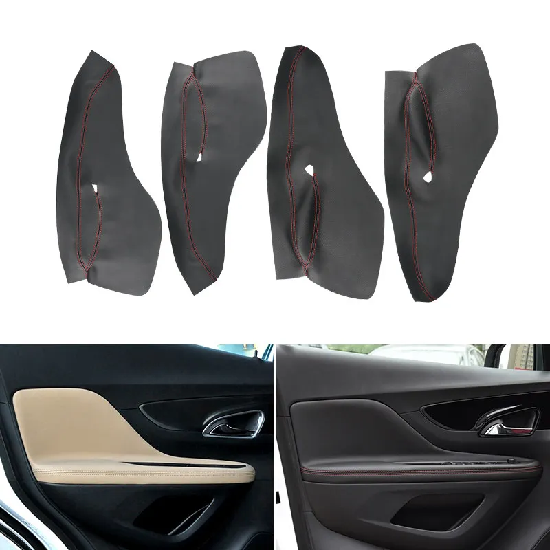 

Black/Gray/ Beige Microfiber Leather For Buick Encore 2013 2014 2015 2016 Car Interior Door Armrest Panel Cover Trim Accessories