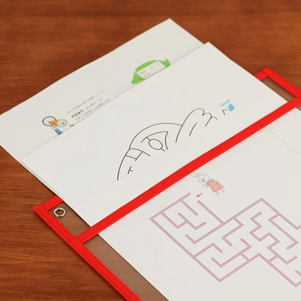 Graffiti Office Reusable Stationery Writing Tool Drawing Board Dry Wipe Bag Teaching Supplies File Pocket