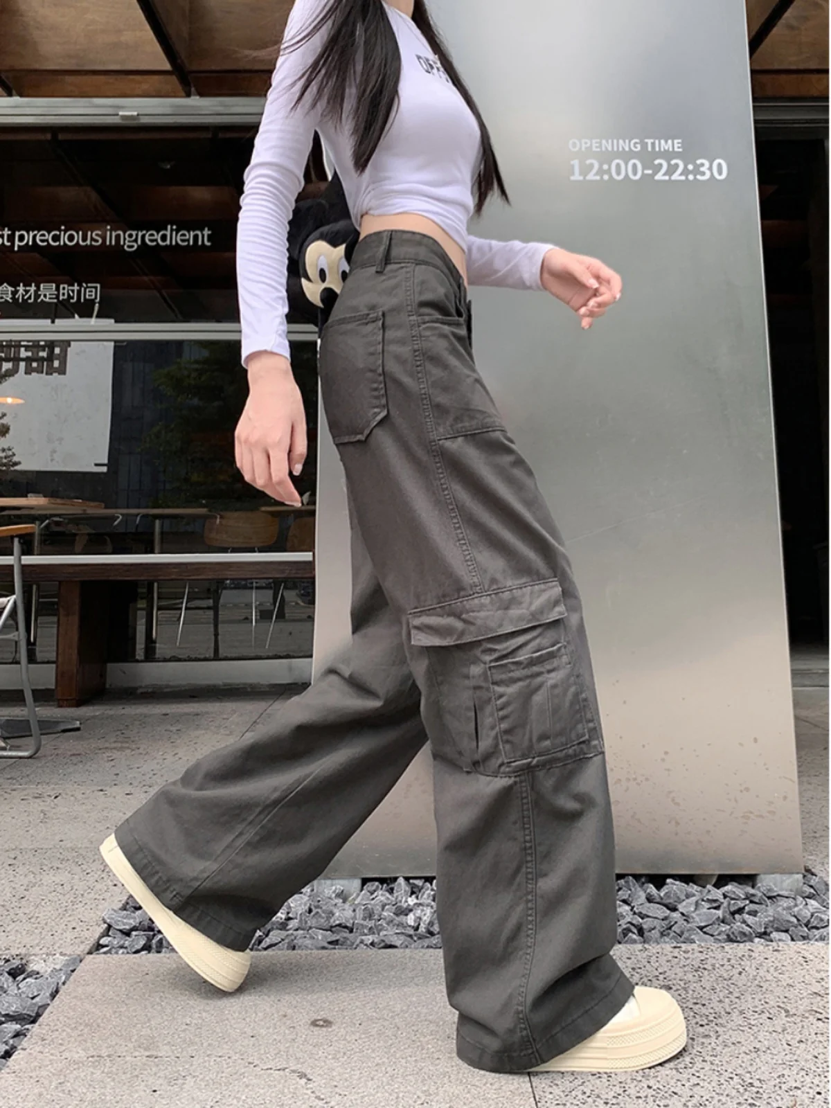 

Jeans Extensible Femmes Women' S Clothes Drawstring Elastic Waist Relaxed Loose Fit Female Denim Fashion Comfortable Basic
