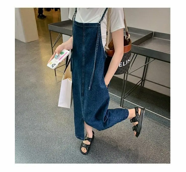 Strapless Denim Dress 2025, Casual Loose Fit Long Slit Maxi Dress with Boho Style for Women