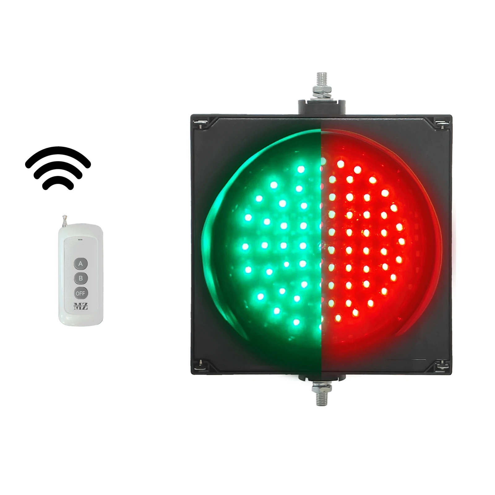 

Traffic Light 200mm（8inch） 201 Remote Control Traffic Light Lamp,85-265V 2 in 1 Red/Green/Stop/Go Light,PC Housing Water Resista