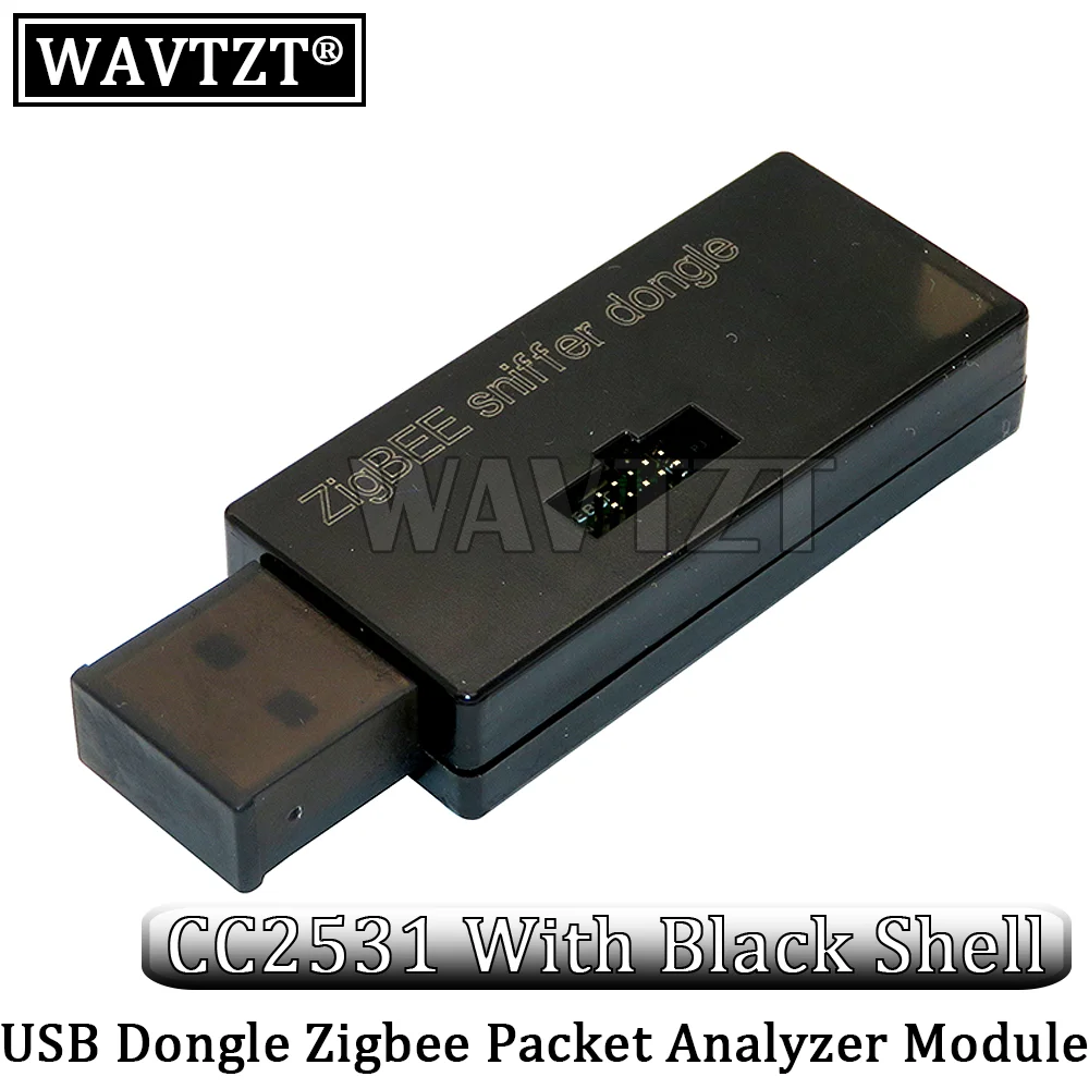 Wireless Zigbee CC2531 CC2540 Sniffer Bare Board Packet Protocol Analyzer USB Interface Dongle Capture Packet Module Black Shell