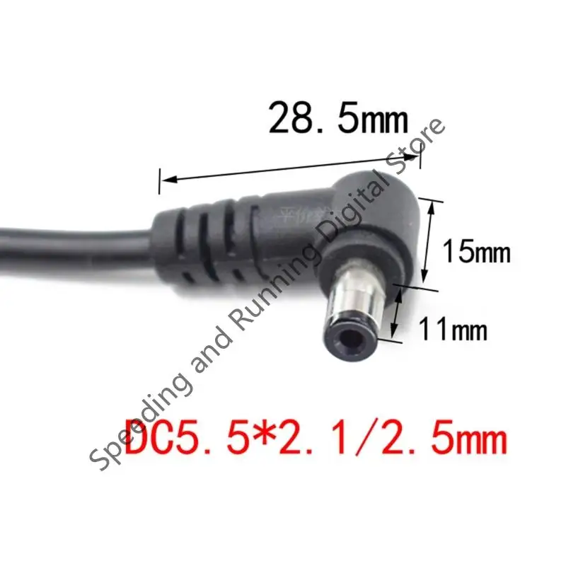 90 Degree DC5.5mm Power 5.5X2.5Mm/DC5.5X2.1Mm Barrel Male Plug Connector Pigtail Cable for LED Strip CCTV Camera