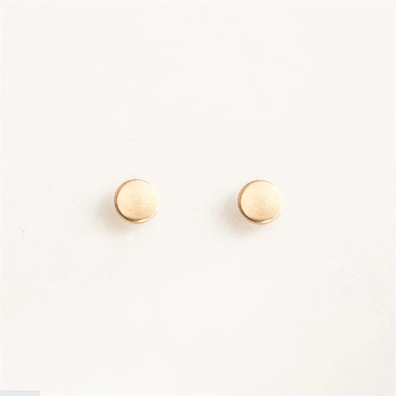 14K Gold Filled Dot Circle Studs Earrings Tarnish Resistant Earrings Dainty Jewelry Earrings For Women Simple Waterproof Jewelry