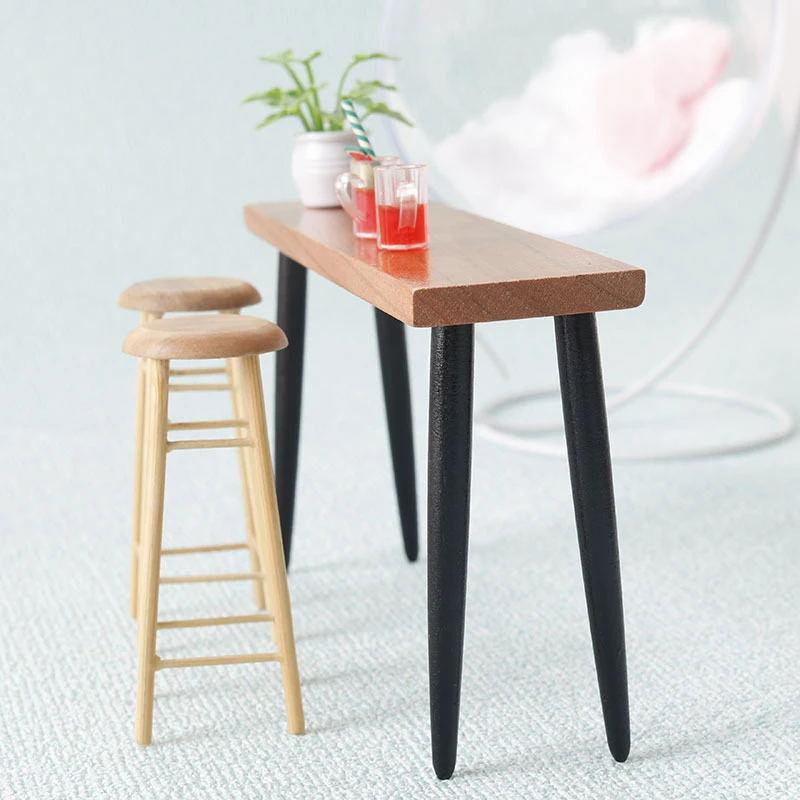 جديد 1:12 دمية طاولة شاي صغيرة طاولة القهوة نموذج دمية زخرفة الأثاث بيت الدمى المشهد الصغير البناء الدعائم #4