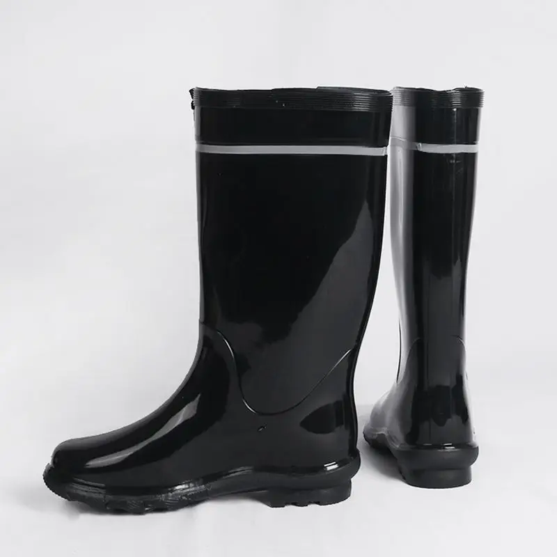 Botas De Lluvia Para Hombre, PVC Y Silicona, Tacón Bajo, Para Trabajo Y Exteriores._voghion.com