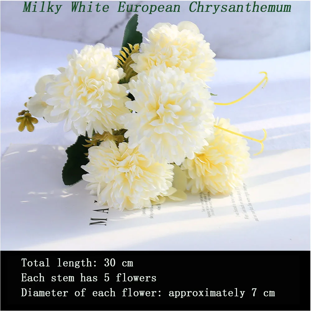 

Artificial Dandelion Fake Flowers for Wedding Home Room Table Decoration Fake Rome Dandelion Decorative Plant Greenery