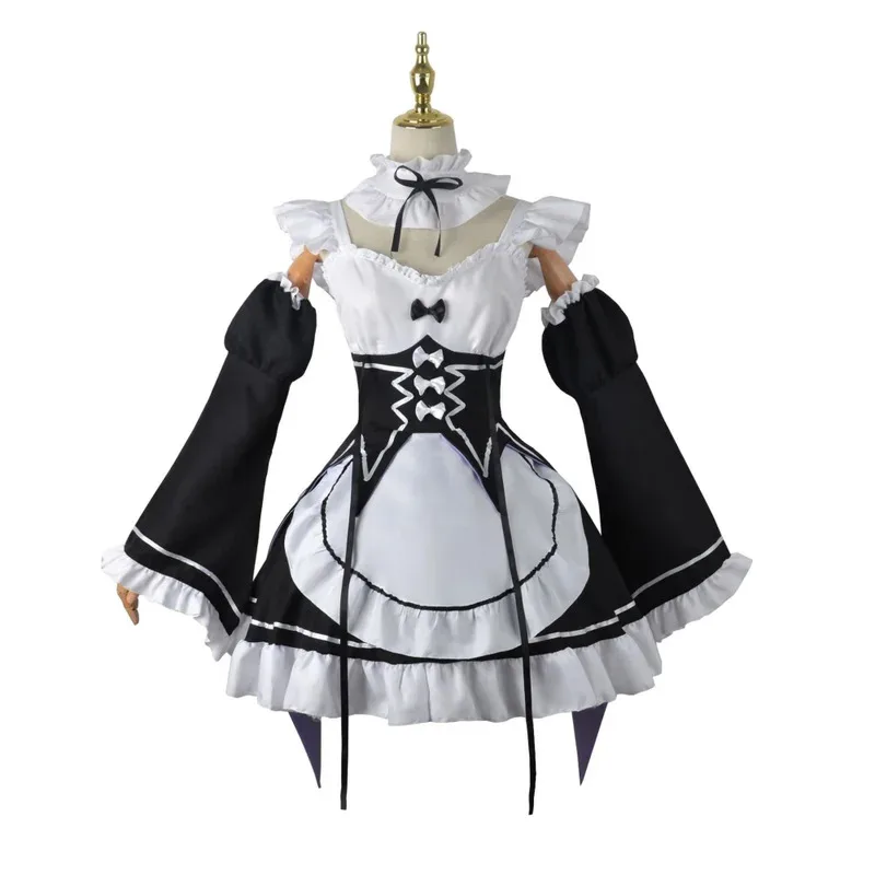 

Цианиме Ram Rem Maid Косплей Re Life In A Different World From Zero костюмы женское платье Лоли костюм для вечеринки на Хэллоуин