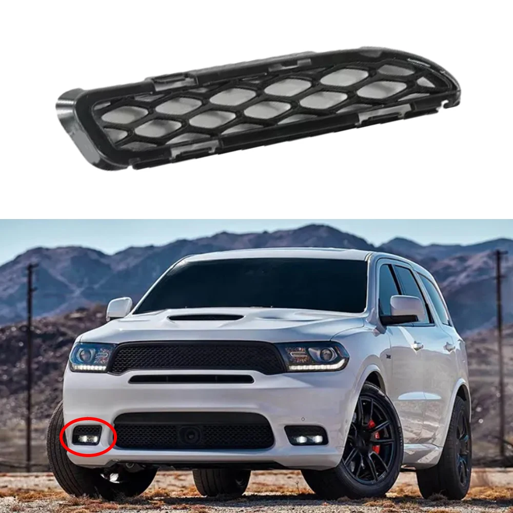 

For Dodge Durango 2018 2019 2020 Front Fog Light Frame Grille 68307812AA 68307813AA Front Bumper Fog Light Cover Grille