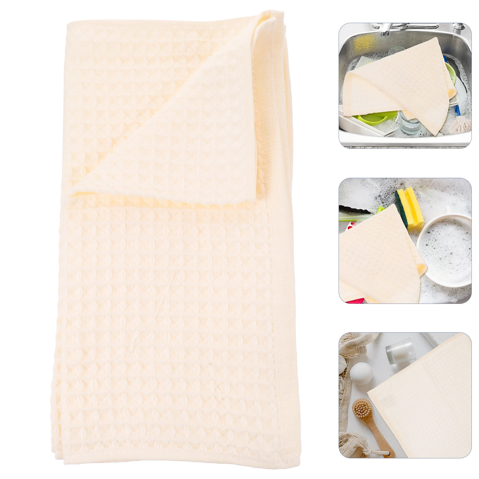 

6pcs Oversize Cotton Bath Towels Set Fast Drying Waffle Weave Spa Face Body Washcloths Bulk Lint Free Hotel Moisture Absorbent