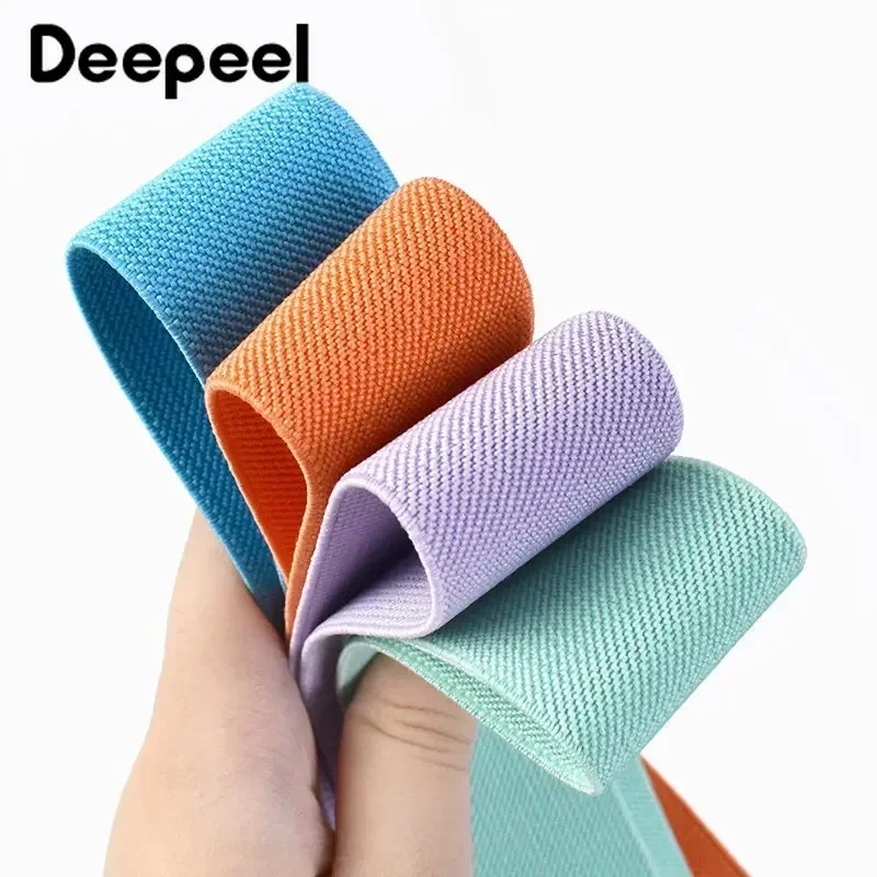 2/5/10M 3/2\'\' 38mm Colored Elastic Bands Thicken Rubber Ribbon for Clothes Dress Pants Belt Band DIY Crafts Sewing Accessories