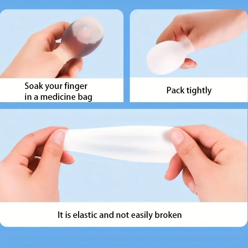 Silicone Waterproof Finger Toes Cover Finger Ice Compress Wrapping Infection Proof Soft and Stretchable Hand and Foot Care Tools
