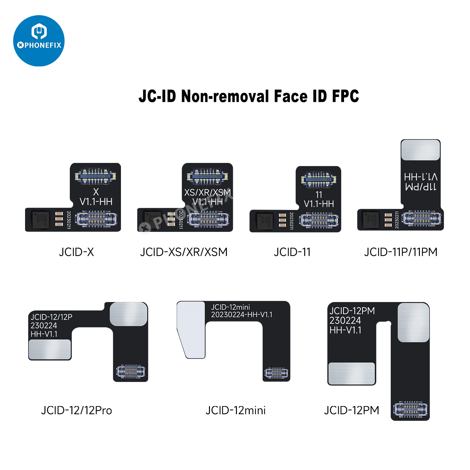 JCID JC V1SE V1S Pro Dot Projector Flex Cable Dot Projector Board Dot Matrix Detection for iphone X to 15 Face ID Not Working Fi