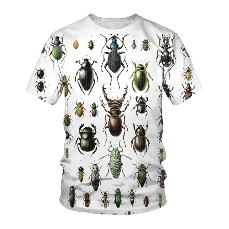 3D Printed Insect T Shirt for Men Butterfly Pattern Tees Summer Personality Loose Short Sleeve Tops Unisex Round  Neck  T-Shirts