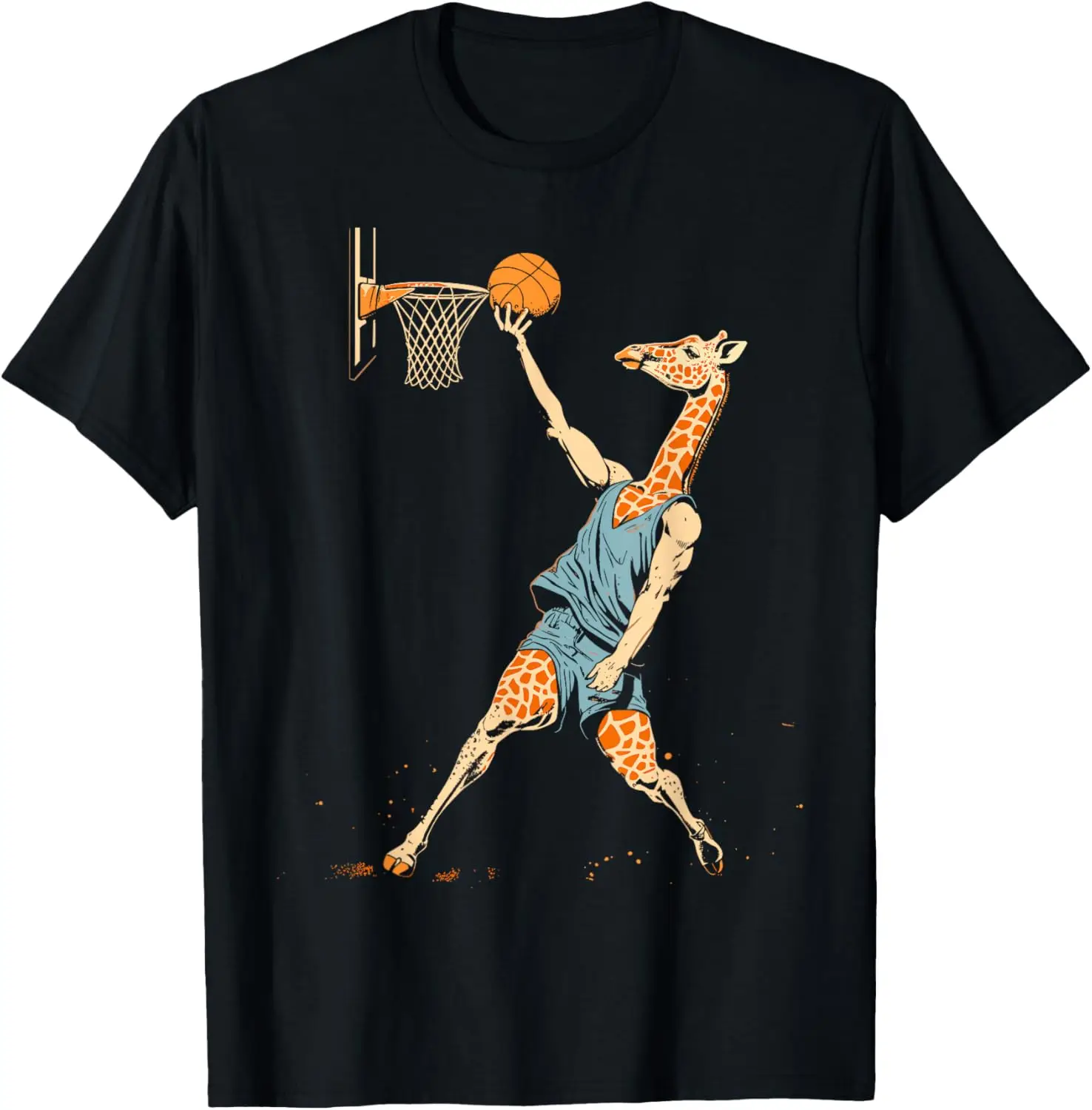 Funny Giraffe Playing Basketball Player Sports Hoops Women T-Shirt