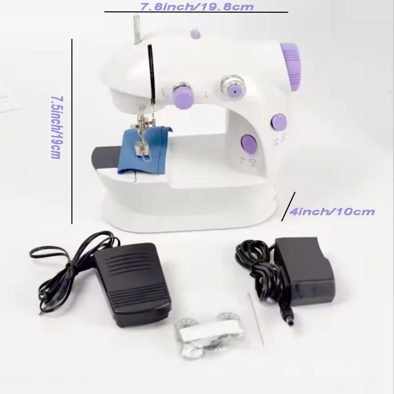 Household Sewing Machine Portable Electric Sewing Machines with Light and Speed Control for Beginner DIY Home Sewing Accessories image 6
