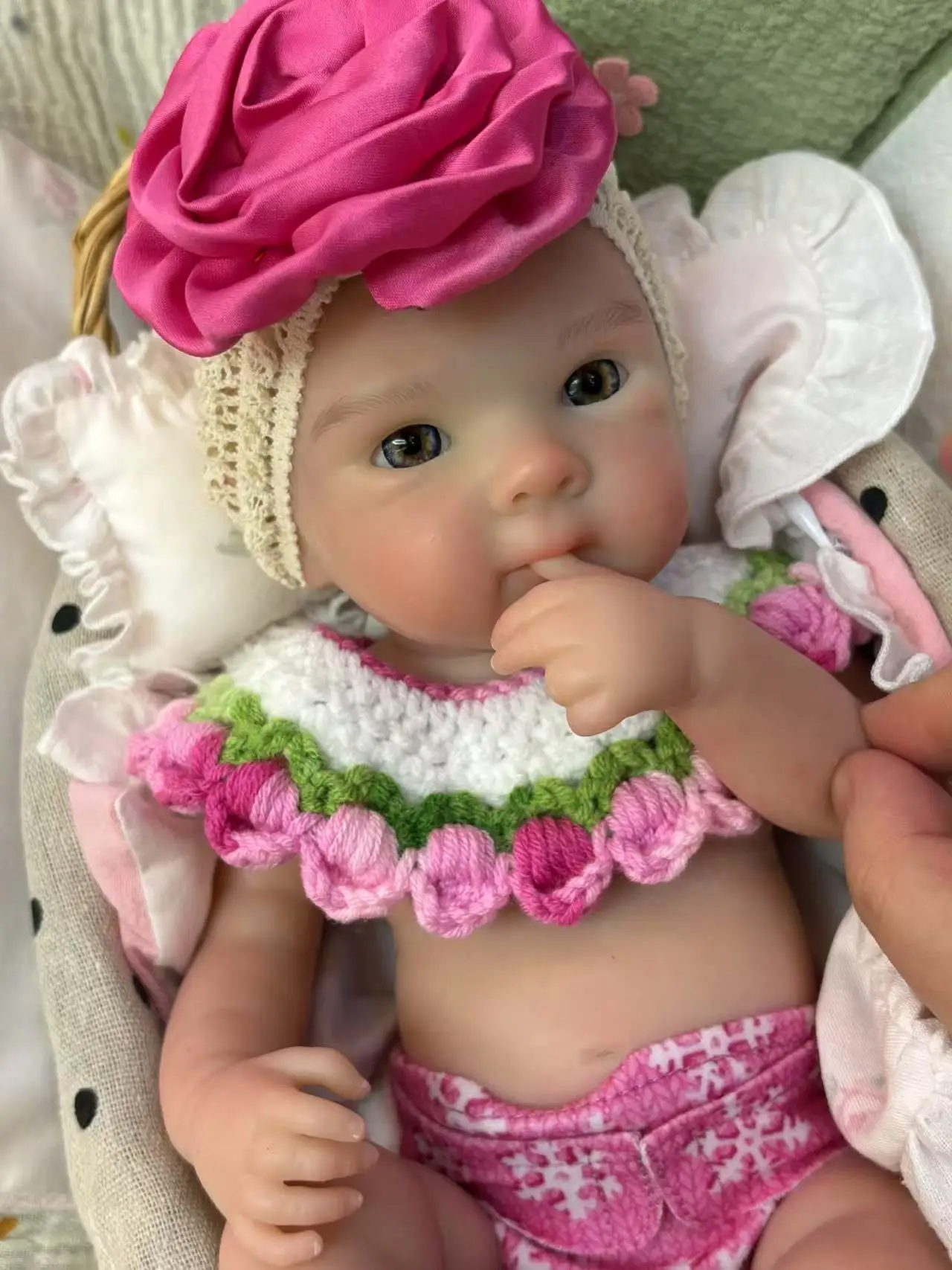 2セットの衣装/33cm 洗える＆開口部のあるベティ リボーンドール シリコン製女の子人形 3Dペイントスキン ソフトタッチ 新生児シリコン人形